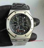 Clone Audemars Piguet Royal Oak Perpetual Calendar Watch SS Black